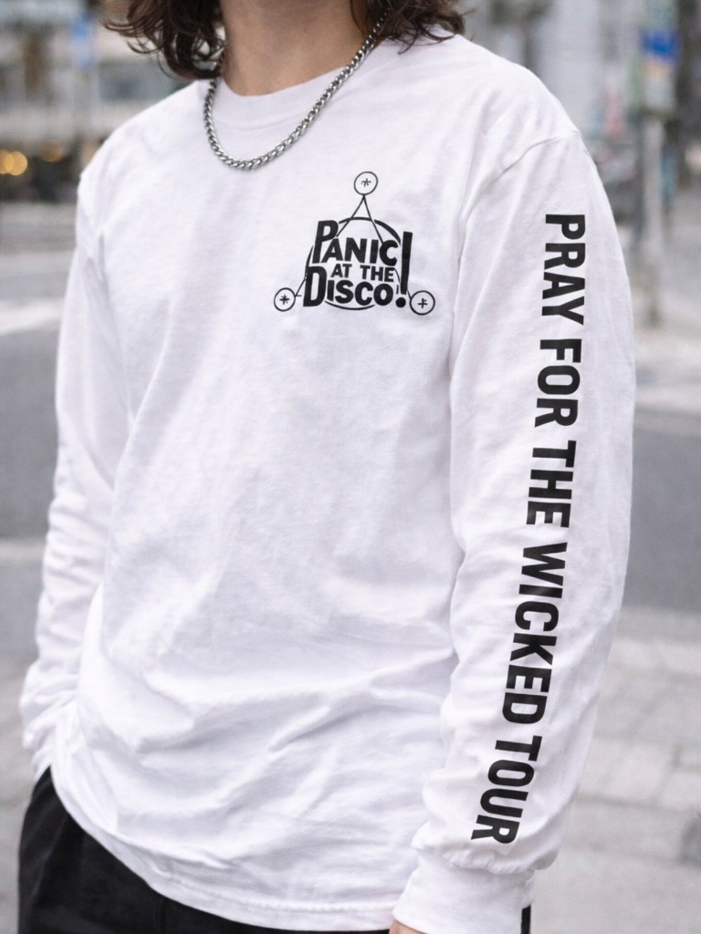 Panic! At The Disco Long Sleeve Tee Pray For The Wicked Tour Graphic M